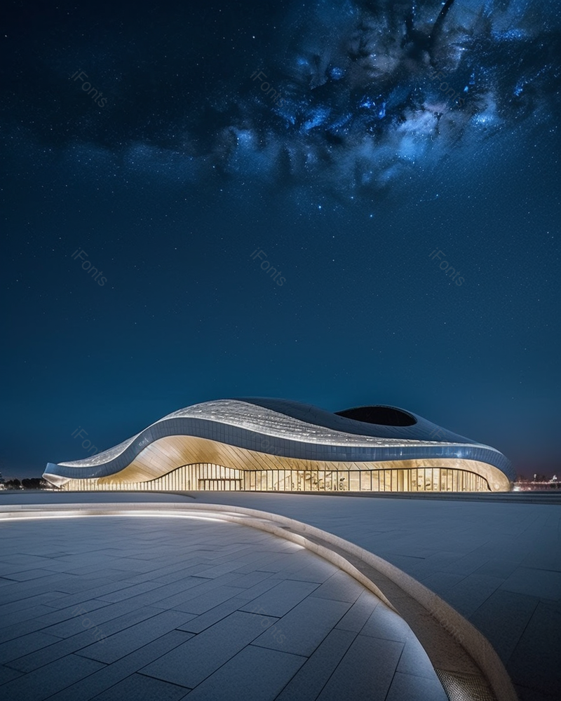 未来城市夜景星空建筑外观艺术空间,高清,摄影图,摄影图片,图片大全,摄影图免费下载